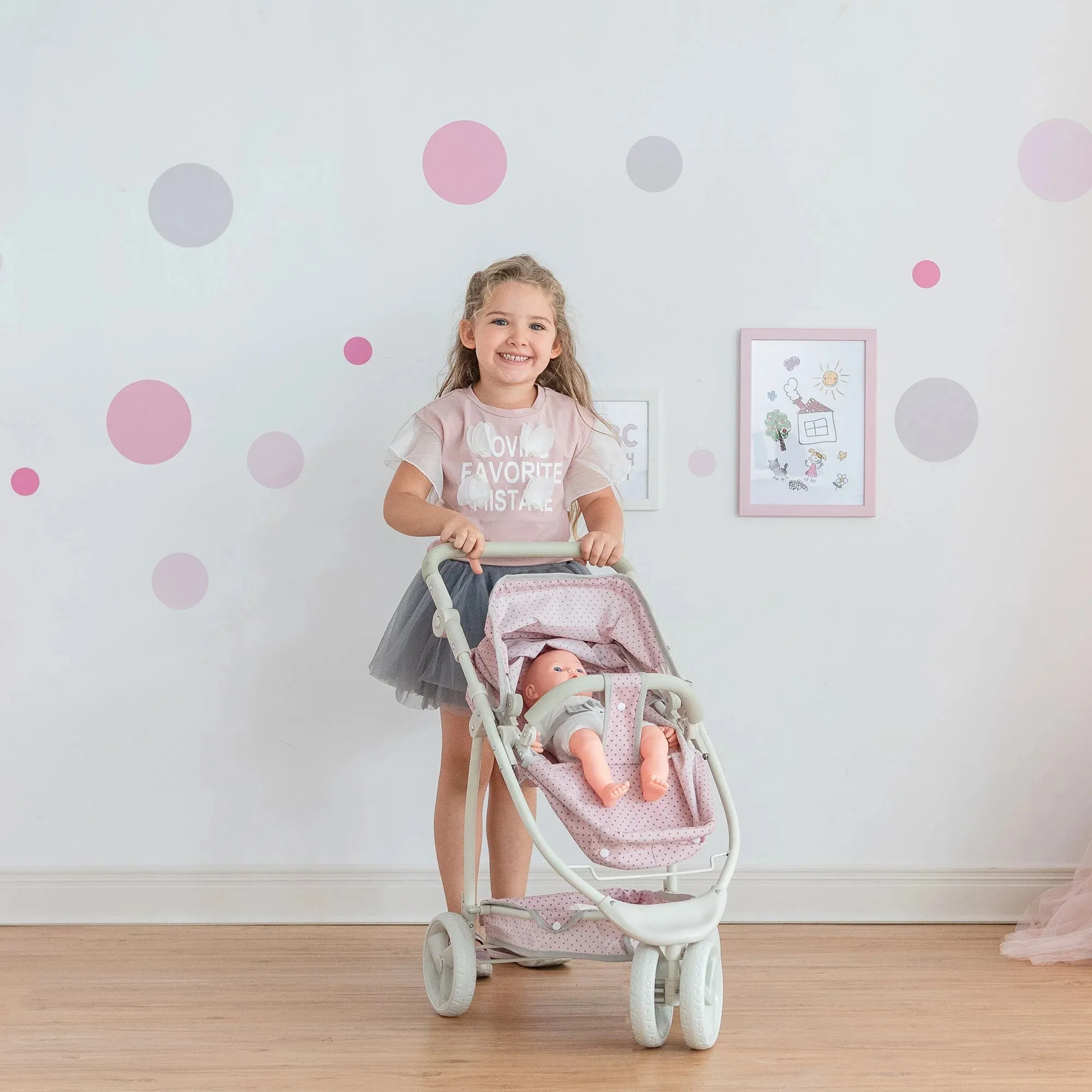 Teamson Olivias Little World 2-In-1 Multi-Positional Kids Baby Doll Pram