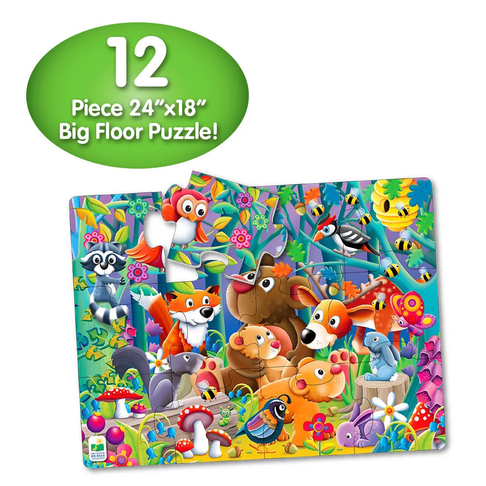 THE LEARNING JOURNEY 12 PIECE BIG FLOOR PUZZLE WOODLAND FRIENDS