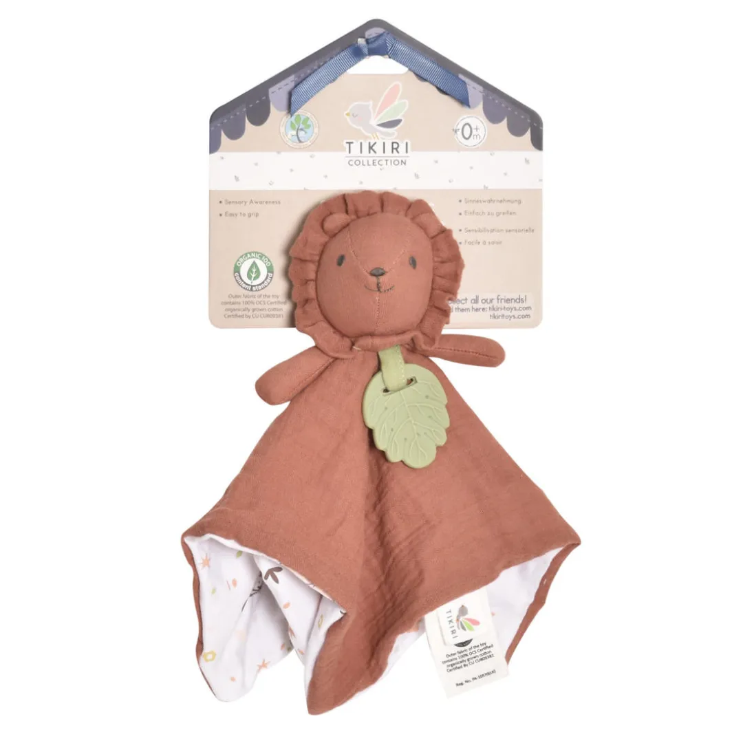 Tikiri Comforter | Lion with Rubber Leaf Teether