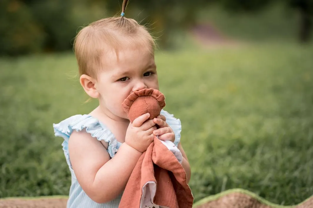 Tikiri Comforter | Lion with Rubber Leaf Teether