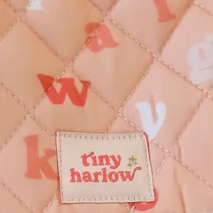 Tiny Harlow Doll Bedding - Peachy Alphabet