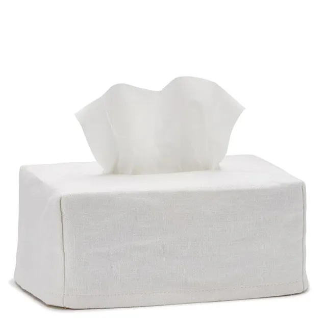 Tissue Box Cover - White