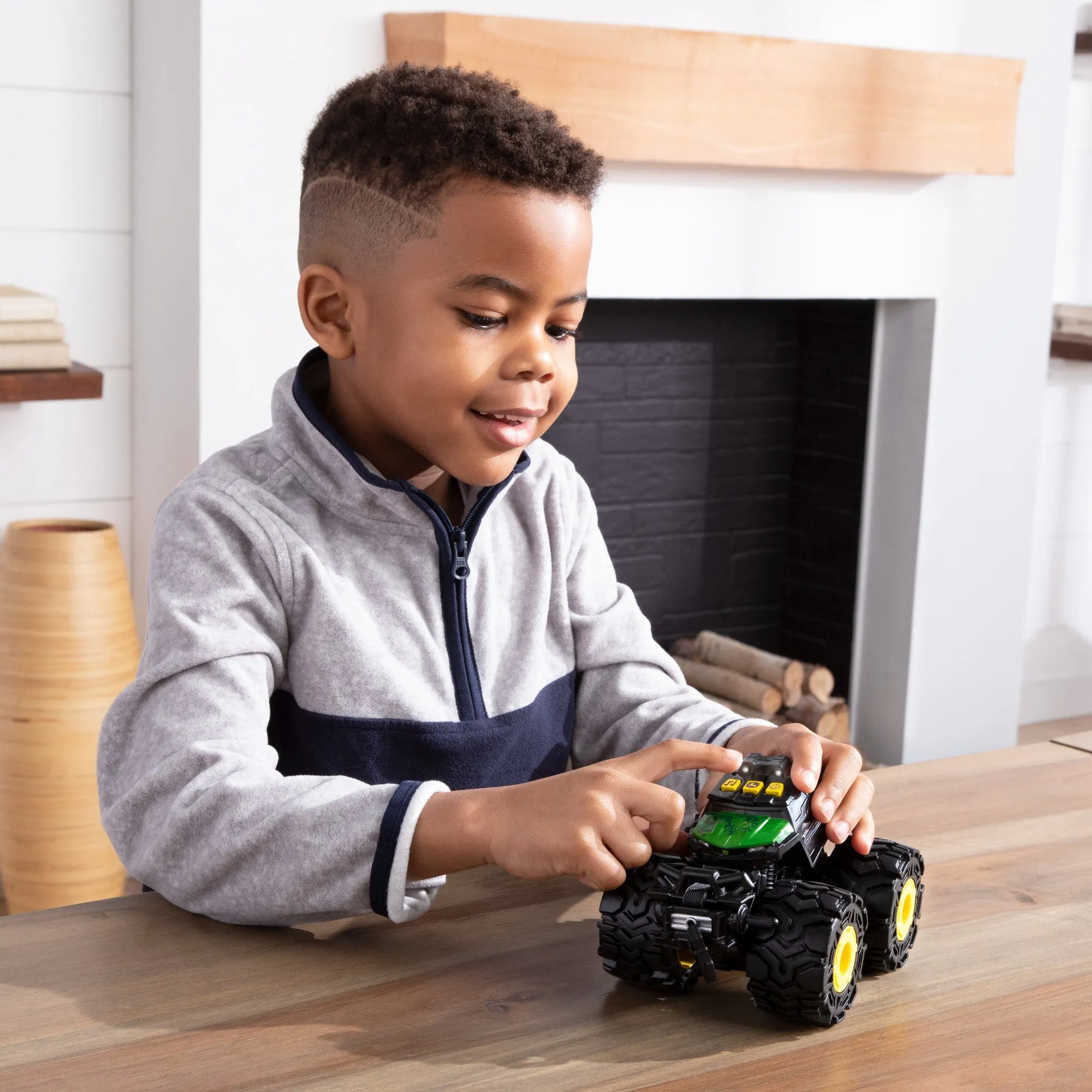 TOMY John Deere Kids 6 Inch Monster Treads Lights & Sounds Vehicle Gator