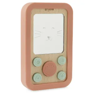 Trixie: Wooden silicone baby phone - Mrs Cat