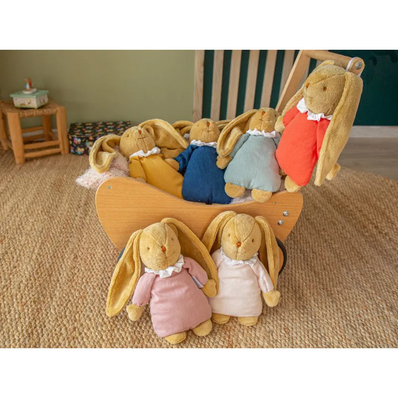 Trousselier Musical Bunny Fluffy 25cm Old Pink Organic Cotton