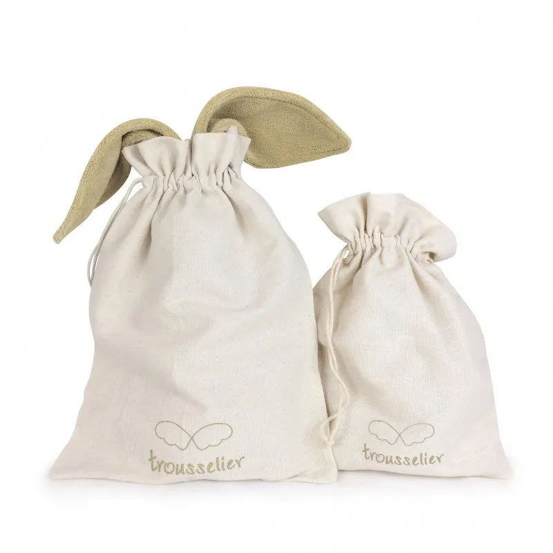 Trousselier Musical Bunny Fluffy 25cm Old Pink Organic Cotton
