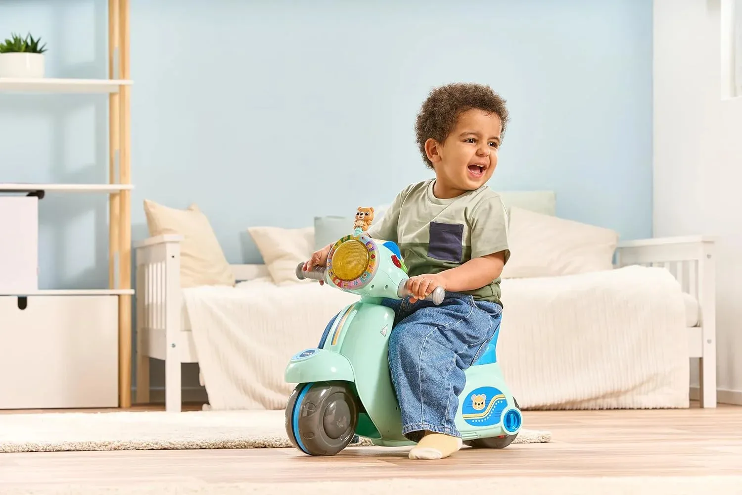 VTech Baby 2-in-1 Ride & Balance Scooter, Blue