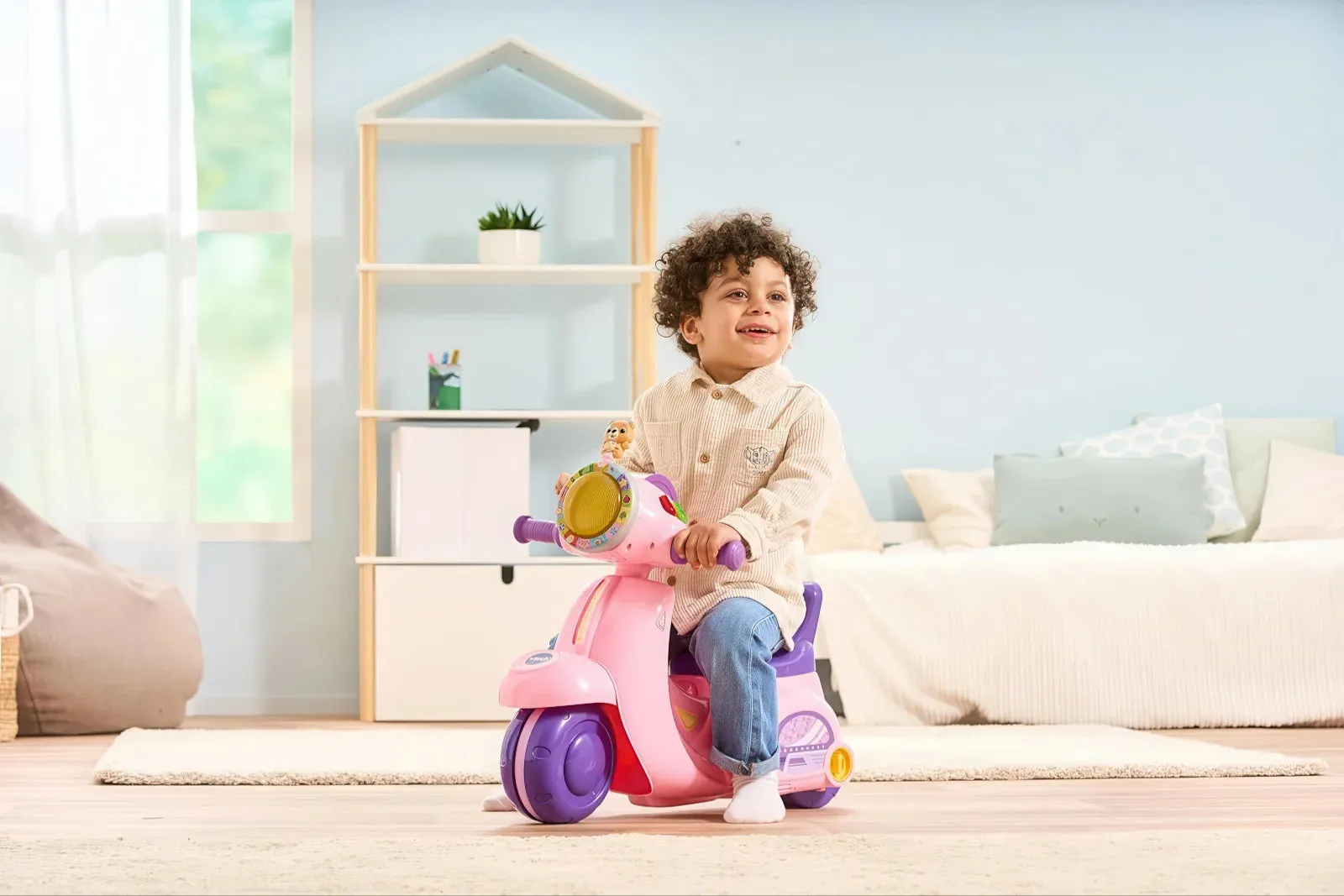 VTech Baby 2-in-1 Ride & Balance Scooter, Pink