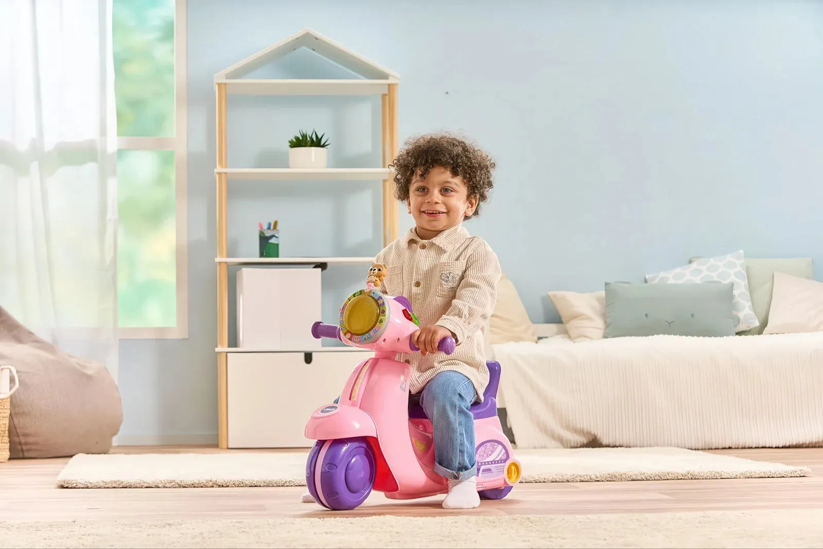VTech Baby 2-in-1 Ride & Balance Scooter, Pink