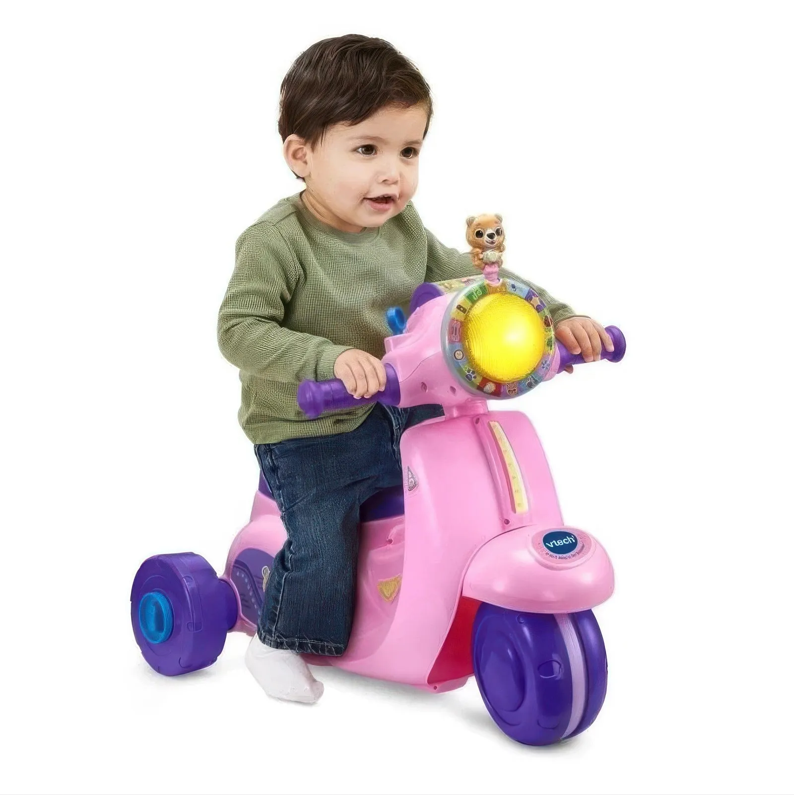 VTech Baby 2-in-1 Ride & Balance Scooter, Pink