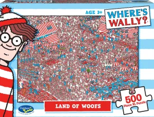 WHERE'S WALLY 500 PIECE XL PUZZLE LAND OF WOOFS