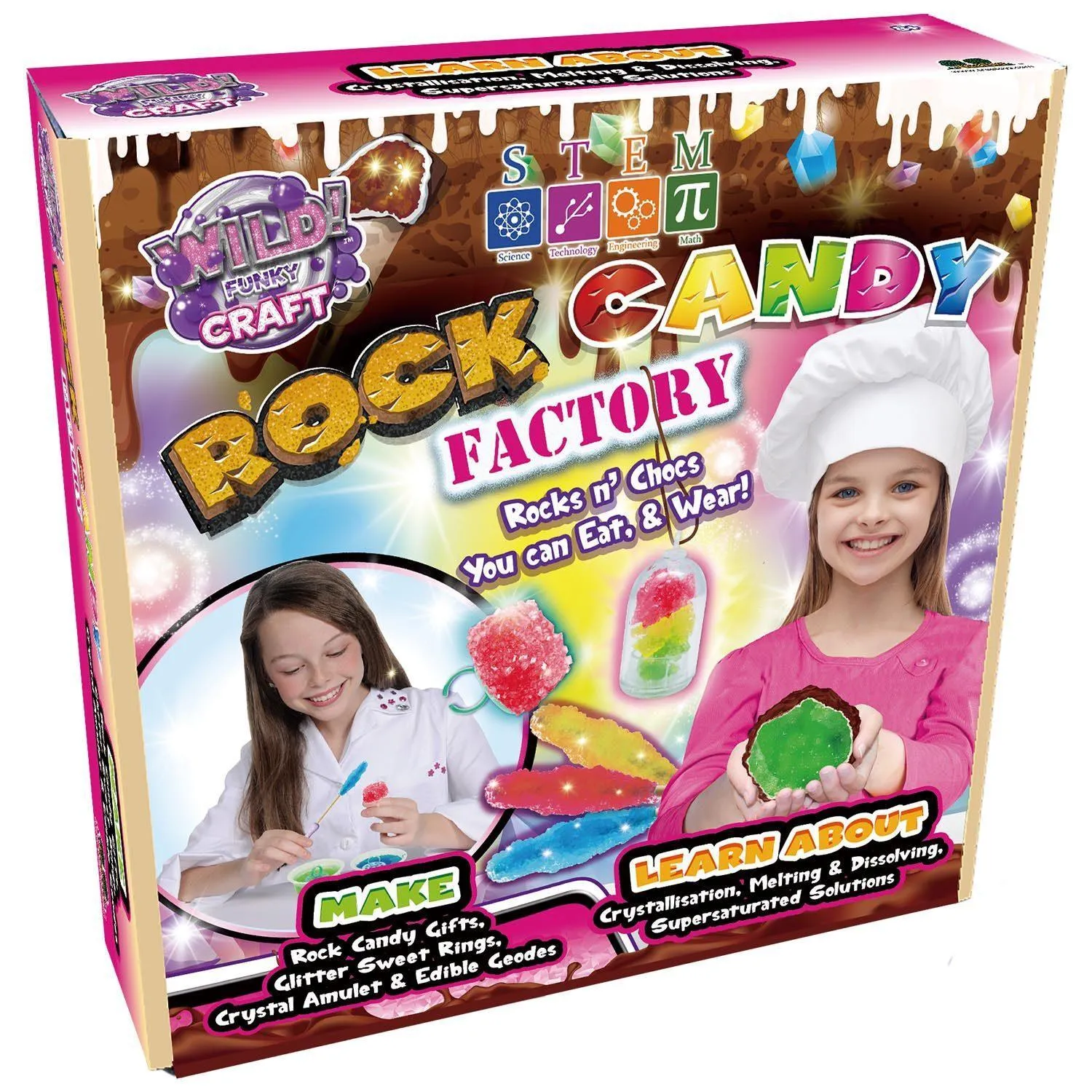 WILD SCIENCE Rock Candy Factory Educational Chemistry Playset