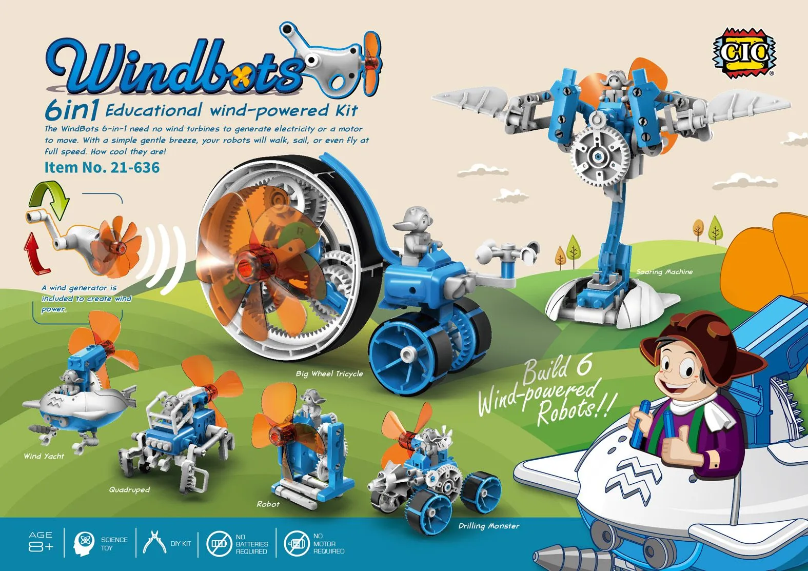 Windbots 6 In 1 Educational Wind-Powered Kit