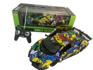 World Racing 1:10 Remote Control Lamborghini Graffiti Racing Car