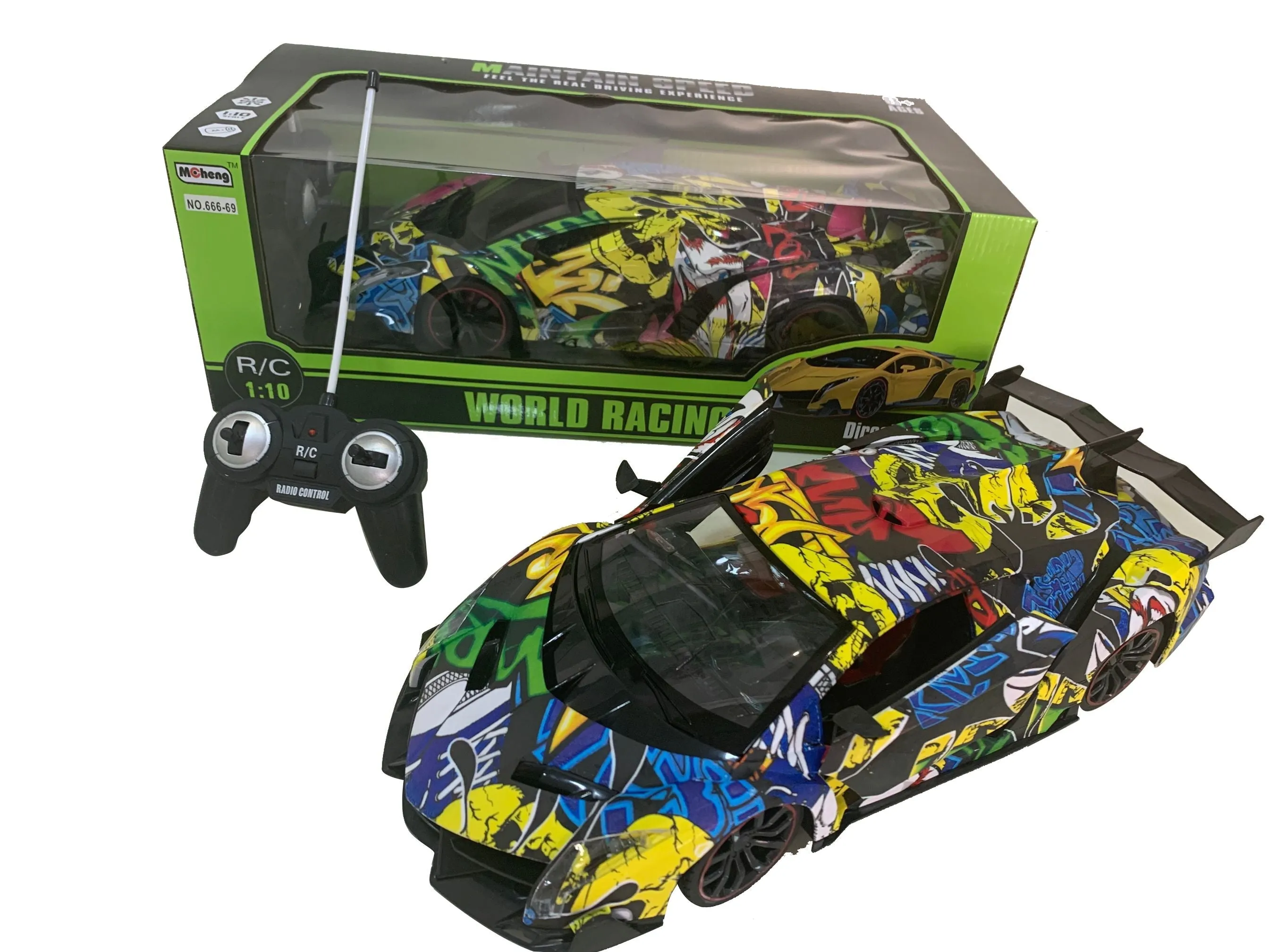 World Racing 1:10 Remote Control Lamborghini Graffiti Racing Car