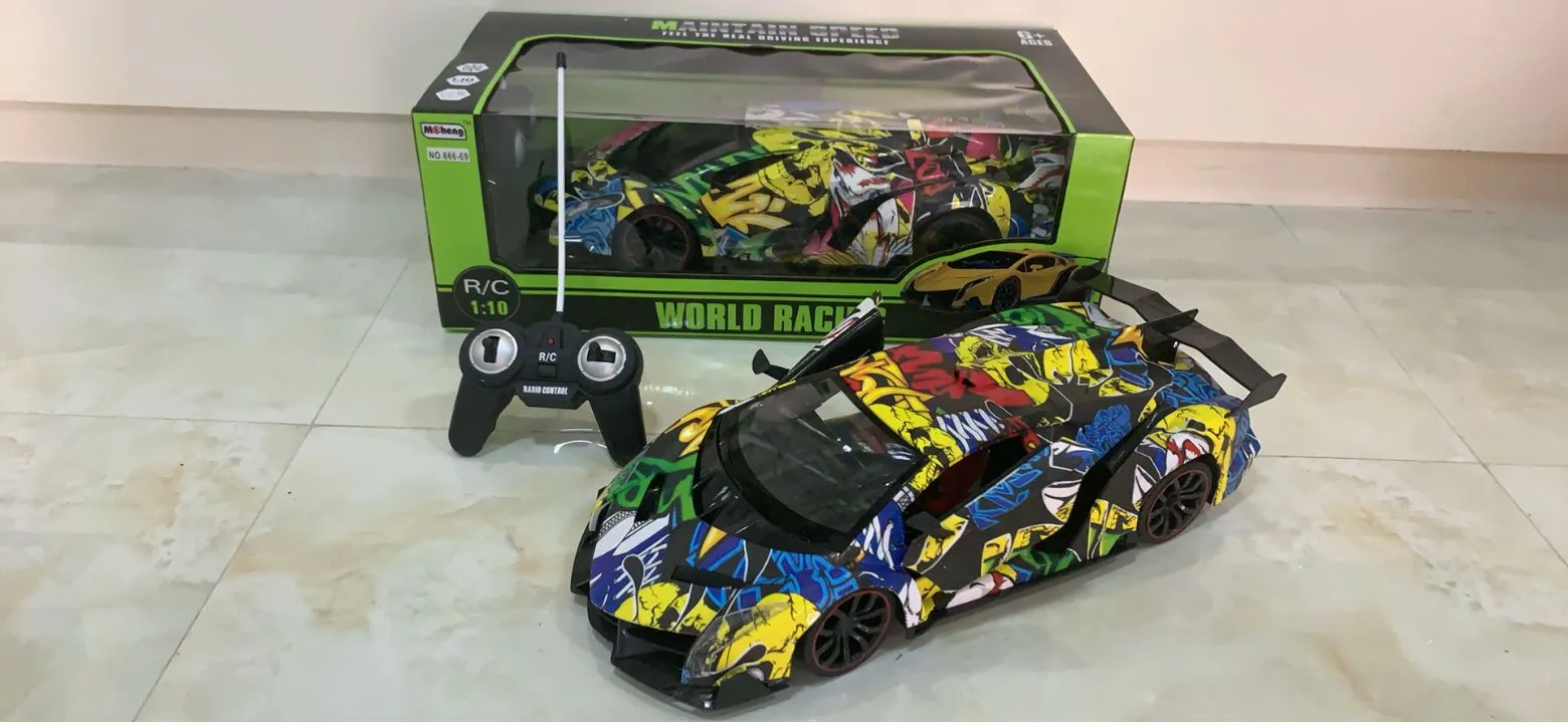 World Racing 1:10 Remote Control Lamborghini Graffiti Racing Car