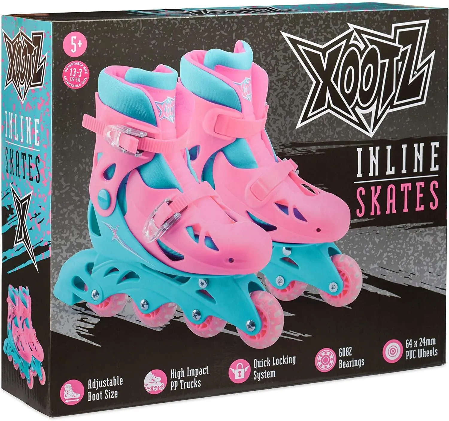 XOOTZ Inline Skates Girls Pink Size Medium