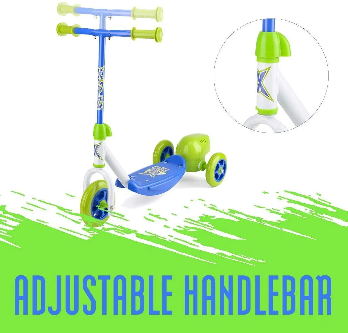 XOOTZ Kids Bubble Scooter, 3 Wheel Kick Scooter with Bubble Blower