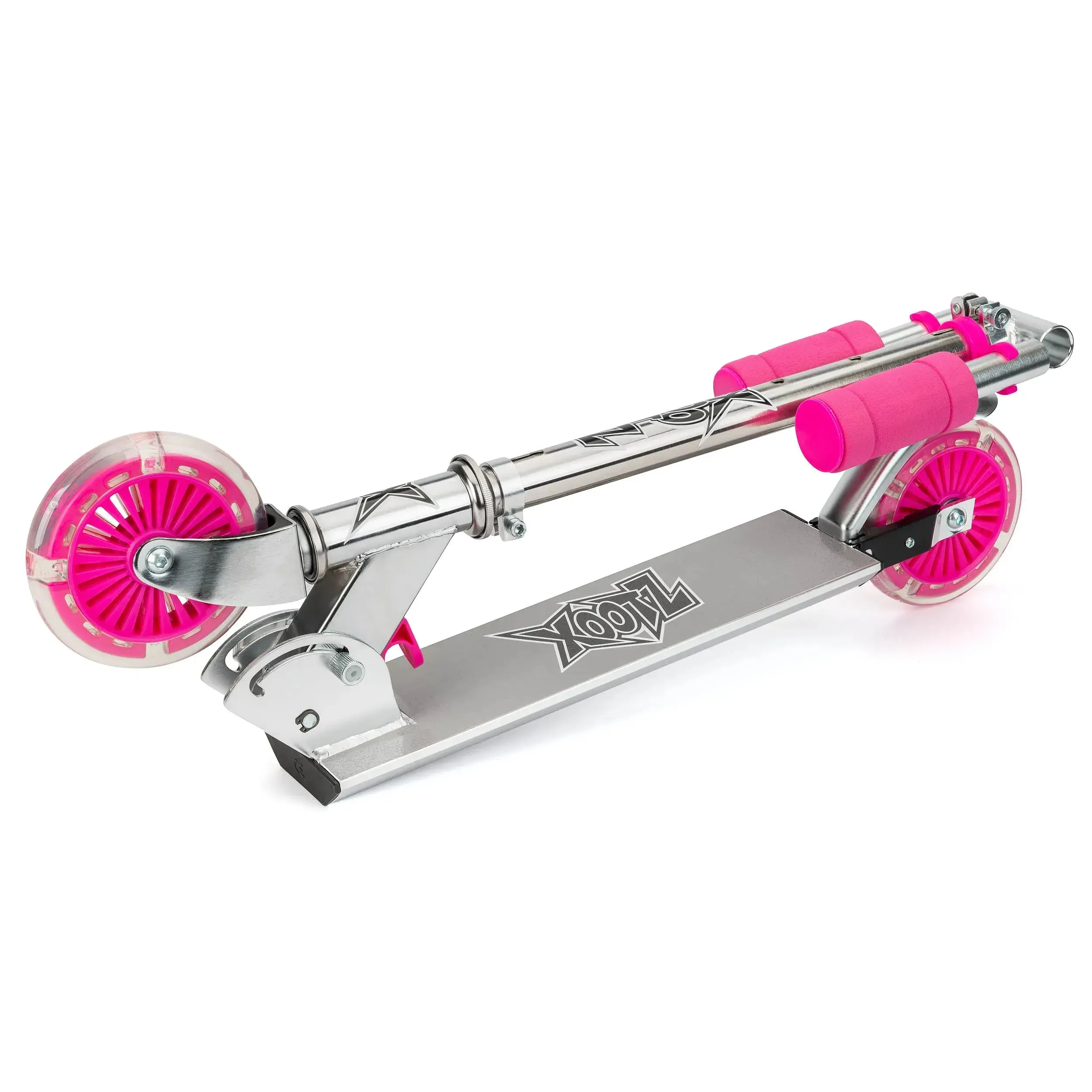 Xootz Light Up LED Folding Scooter - Pink