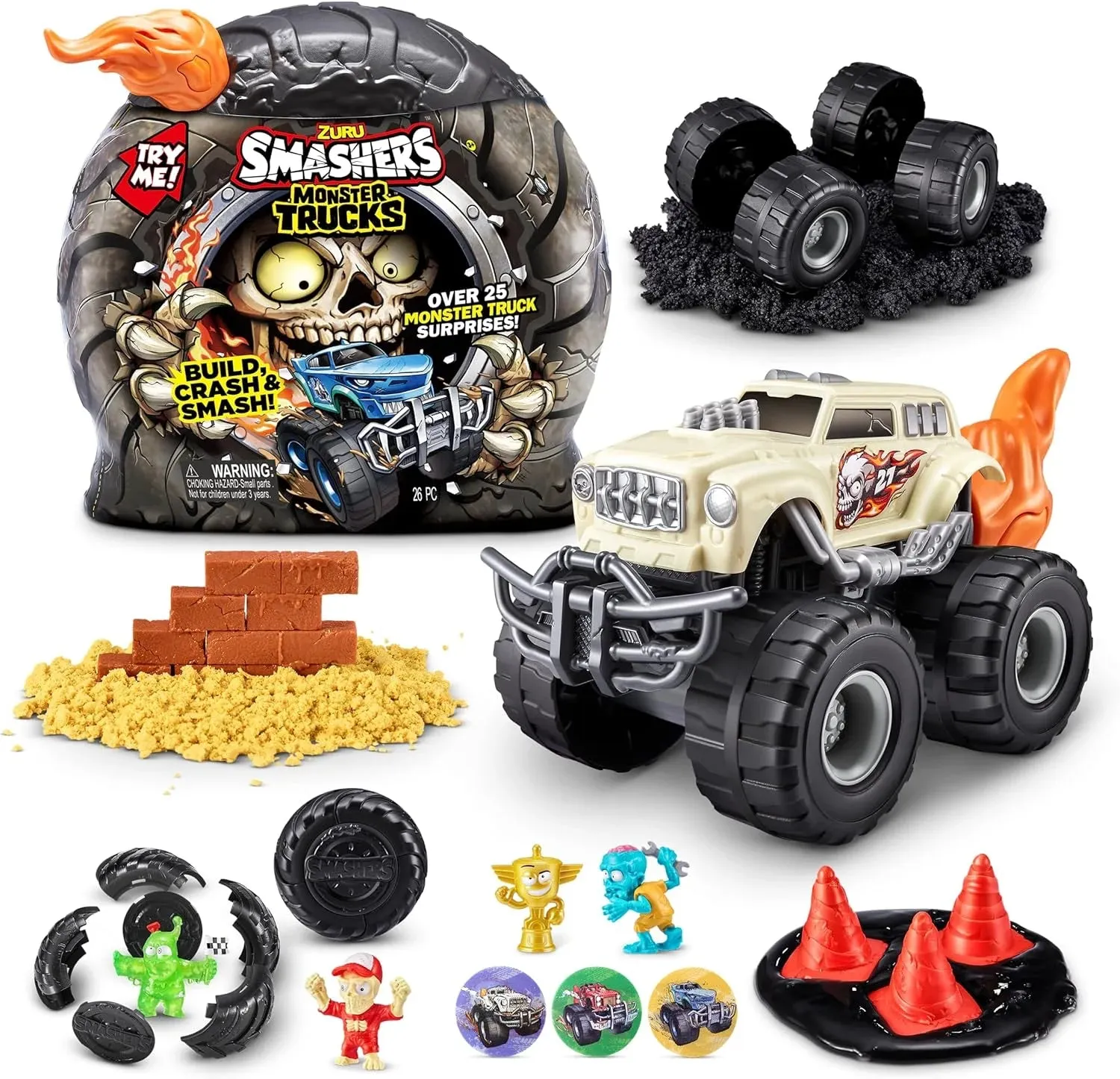 ZURU SMASHERS Surprise-Monster Skull Truck Playset